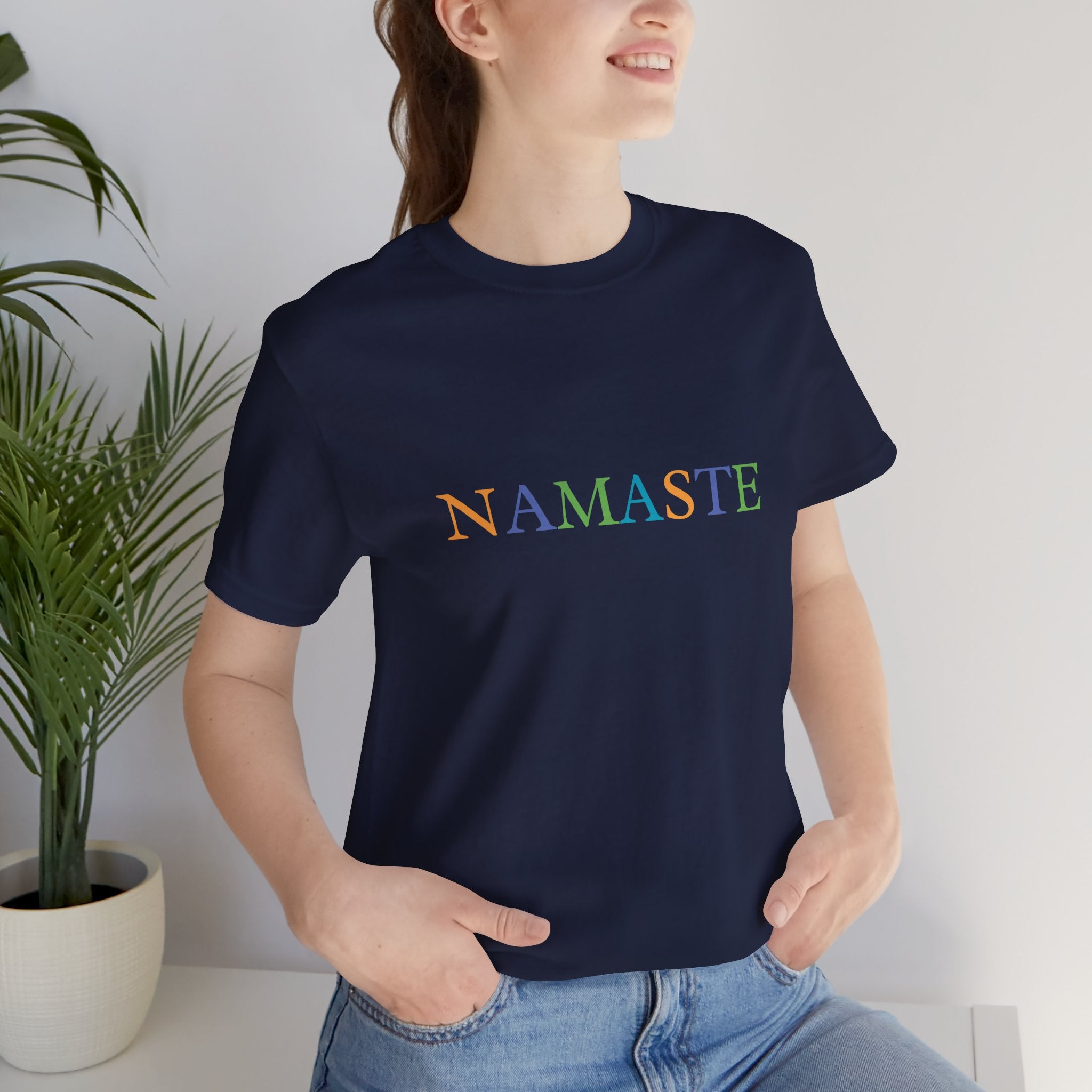 Tramunquiero NAMASTE Unisex T-Shirt with Crew Neckline
